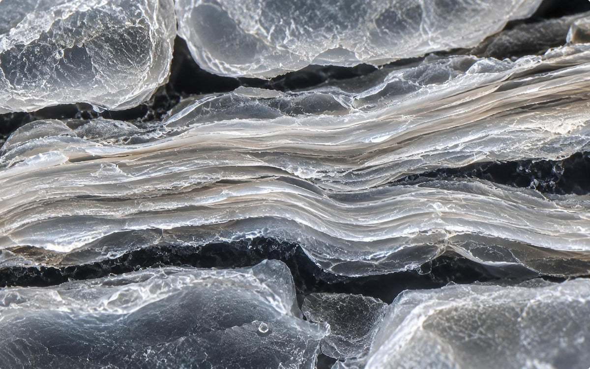 Ceramides: fat-like substances arranged in layers